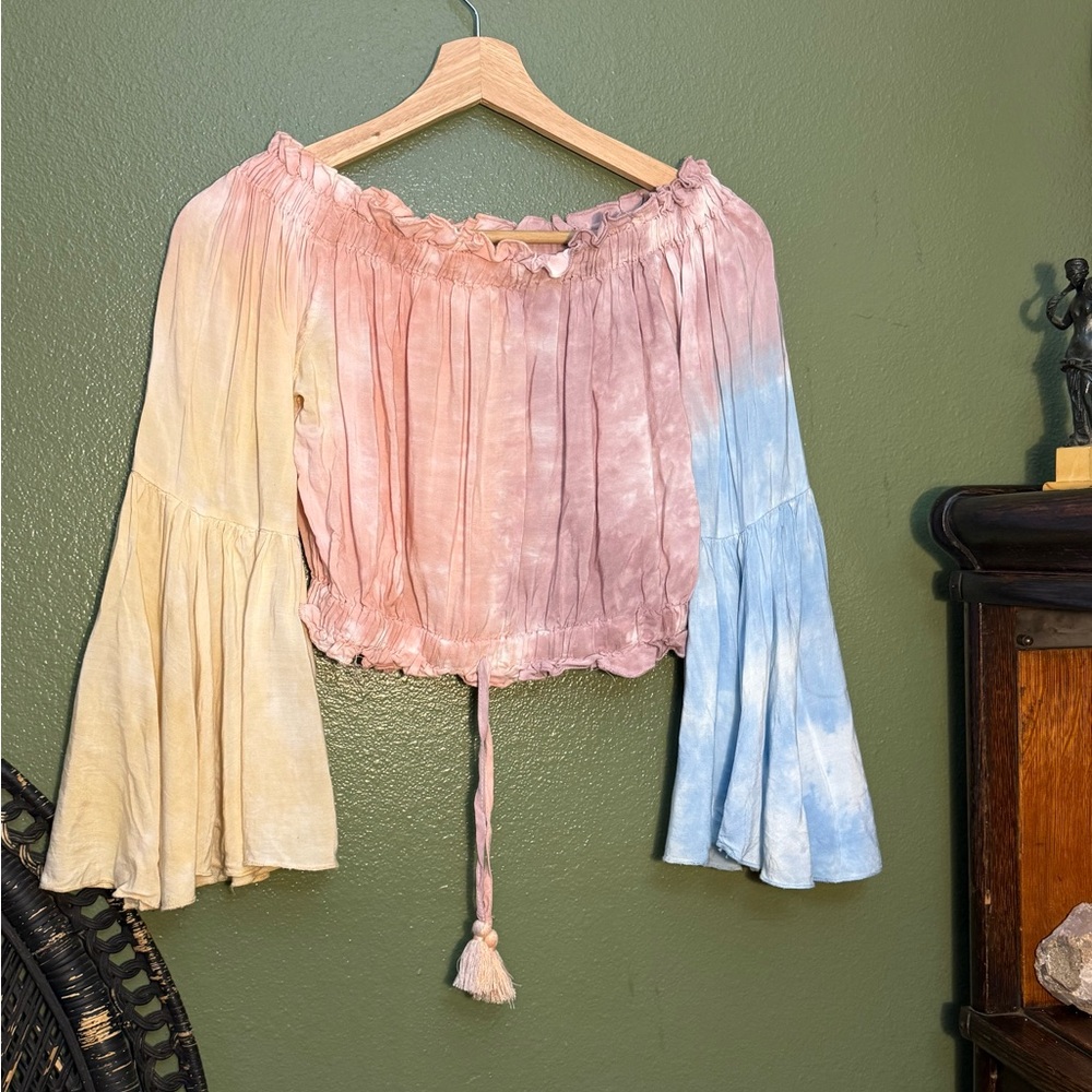 Surf Gypsy Pastel Off-Shoulder Blouse